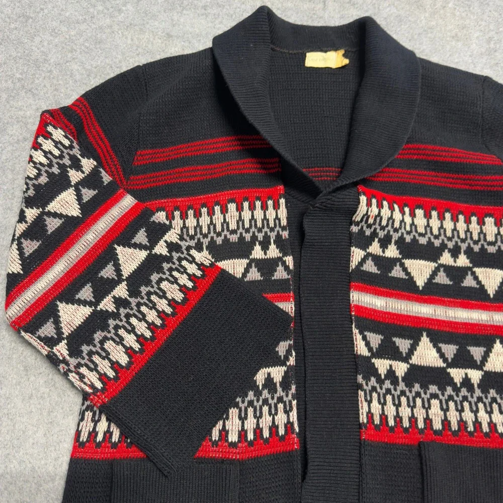 Vintage Lane Bryant Shawl Collar Cardigan Sweater Geometric Fair Isle 2X - Picture 3 of 11